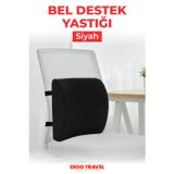 Viscofoam Viscofoam Ortopedik Bel Yastığı Ofis Sandalye Araç Koltuk Bel Destek Yastığı Visco Bel Yastığı Siyah