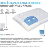 Viscofoam Viscofoam Terletmeyen Hava Kanallı Ortopedik Bebek Yastığı Jelli Hava Kanallı Visco Bebek Yastığı