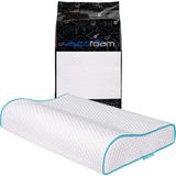 Viscofoam Yüksek Boyun Destekli Ortopedik Yastık Visco Yastık 58x39x12-8.5cm - 60 x 40 cm - Beyaz