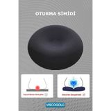 Viscogold Ortopedik Oturma Simidi, Koltuk Minderi, Kuyruk Sokumu Yastığı, Yuvarlak, Siyah