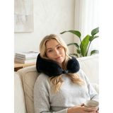 Viscohappy Premium Profesyonel %100 Visco Dökme Kalıp Ortopedik Seyahat Yastığı Ergonomik - Siyah