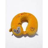 VİSCOHAPPY Viscohappy Çocuk Visco Seyahat Boyun Yastığı - Ortopedik Hafızalı Sünger Eğlenceli Hayvan Figürlü Uyku Arkadaşı - 32 x 28 cm - Turuncu
