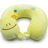 VİSCOHAPPY Viscohappy Çocuk Visco Seyahat Boyun Yastığı - Ortopedik Hafızalı Sünger Eğlenceli Hayvan Figürlü Uyku Arkadaşı - 32 x 28 cm - Yeşil