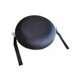 Viscoli Yastık Ortopedik Oturma Simidi Minder Lastik Destekli Cırt Cırtlı Yastığı - 44 x 14 cm - Siyah