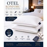 Viscolog 2liotel Konforu Rahat Mikrojel Yastık %100 Pamuk Kumaş 900 gr Dolgu Hipoalerjenik Nefes Alan 50X70 cm (Tela Çantalı) - Beyaz