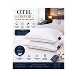 viscolog Otel Konforu Rahat Mikrojel Yastık %100 Pamuk Kumaş 900 gr Dolgu Hipoalerjenik Nefes Alan 50x70 cm (Tela Çantalı)