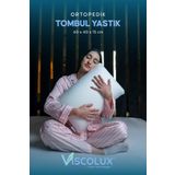 Viscolux Anadolu Tombul Ortopedik Yastık - Baş Ağrısı Önleyici Klasik Visco Yastık Mavi 60x40x15