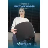 Viscolux Anatomik Visco Ortopedik Minder - Ofis Araba Sandalye Minderi Siyah 44x36x9/2