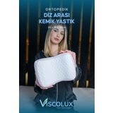 Viscolux Bacak Arası Ortopedik Yastık - Diz Bacak Arası Visco Yastık Bacak Destek Minderi Pembe 25x19x14