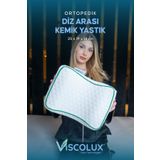 Viscolux Bacak Arası Ortopedik Yastık - Diz Bacak Arası Visco Yastık Bacak Destek Minderi Yeşil 25x19x14