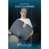 Viscolux Coccyx Ortopedik Oturma Minderi - Visco Kuyruk Sokumu Minderi Hemeroid Füme 44x36x9,5