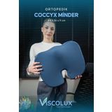 Viscolux Coccyx Ortopedik Oturma Minderi - Visco Kuyruk Sokumu Minderi Hemeroid Mavi 44x36x9,5