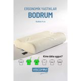 viscomavi Bodrum Ergonomik & Ortopedik| Boyun destekli |Doğal Lif Kılıflı |Astarlı |Ömür Testli |Visco Yastık
