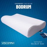 Viscomavi Bodrum Ortopedik Visco Yastık Ergonomik Hafızalı Visco Yastık - 35 x 55 cm - Beyaz