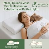 Viscomax Ortopedik Uyku Yastığı - Boyun Düzleşmesi ve Ağrı Için Destek - 42 x 52 cm - Beyaz