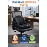Viscomina Ergonomik Ortopedik Oturma Minderi – Bel ve Kalça Destekli Araba Minderi | Kuyruk Sokumu Destekli - Standart - Renkli