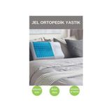 Viscomina Jelli Visco Ortopedik Yastık Boyun Fıtığı Destekli Lüks Ortapedik Yastık Terlemeyi Önleyen Yastık - 60 x 40 cm - Mavi
