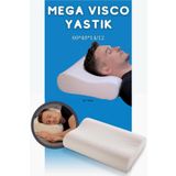 Viscomina Ortopedik Çift Boyun Destekli Visco Yastık Ortopedik Iki Yönlü Kulanımlı Visco Yastık 60x40x14/12 Cm