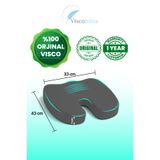 Viscomina Ortopedik Oturma Minderi Visco MİNDER Visco Ortopedik Yastık Oturma Yastığı GRİ RENK