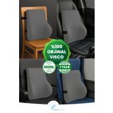 Viscomina Ortopedik Visco Bel Destek Yastığı Hafızalı Sünger Araç ve Ofis Koltuğu İçin Ergonomik Bel Desteği