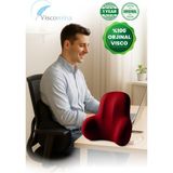 Viscomina Ortopedik Visco Bel Yastığı Sırt Minderi Visco Araç Bel Destek Minderi Araç Sırt Yastıgı 4 Renk - Standart - Bordo