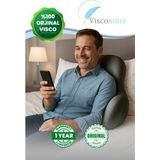 Viscomina Ortopedik Visco Bel Yastığı Sırt Minderi Visco Araç Bel Destek Minderi Araç Sırt Yastıgı 4 Renk - Standart - Gri