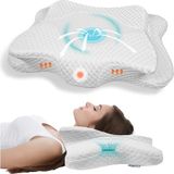 Viscomina Ortopedik Yastık Visco Yastık Ergonomik Tasarım Visco Yastık - 38 x 70 cm - Beyaz