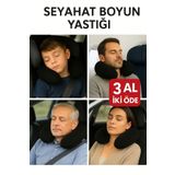 Viscomina Visco Boyun Yastığı Ortopedik Visco Seyahat Boyun Yastığı Siyah