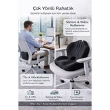 Viscomina Visco Memory Foam Ortopedik Bel ve Sırt Destek Yastığı Oyuncu Koltuğu Ofis Sandalyesi - Siyah