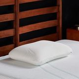 Viscomina Yüksek Boyun Destekli Ortopedik Yastık Tombul Visco Yastık - Koyu Mavi - Beyaz - 40 × 60 × 15 cm