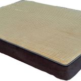 Viscopet Lüks Visko 10CM Blok Süngerli 100% Sıvı Geçirmez Alezli Fermuarlı Yıkanabilir Köpek Yatağı-latte (X-Large)