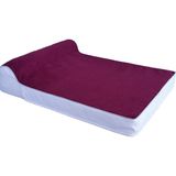 Viscopet Premium Cleopatra Blok Süngerli Alezli Fermuarlı Yıkanabilir Köpek Yatağı-bordo ekru krem - Bordo - Krem - 2XL