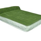 Viscopet Premium Cleopatra Blok sungerli Alezli Fermuarlı Yıkanabilir Köpek Yatağı(C-YESILKREM) (X-Large)