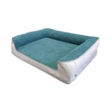 viscopet Premium Sofa Blok sungerli Alezli Fermuarlı Yıkanabilir Köpek Yatağı (Petrocream) (Medium)
