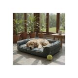 viscopet Premium Sofa Blok sungerli Alezli Fermuarlı Yıkanabilir Köpek Yatağı-S-antrasit