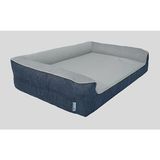 Viscopet Premium Sofa Blok Sungerli Alezli Fermuarlı Yıkanabilir Köpek Yatağı S Blcgr - Gri - 60 x 75 cm