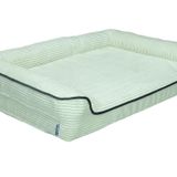 viscopet Premium Sofa Blok sungerli Alezli Fermuarlı Yıkanabilir Köpek Yatağı-S-Krem (Medium)
