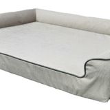 viscopet Premium Sofa Blok sungerli Alezli Fermuarlı Yıkanabilir Köpek Yatağı-S-ten rengi (Large)