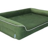 viscopet Premium Sofa Blok sungerli Alezli Fermuarlı Yıkanabilir Köpek Yatağı-S-zumrut (X-Large)