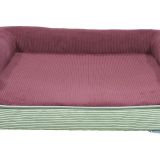 viscopet Premium Sofa Blok sungerli Alezli Fermuarlı Yıkanabilir Köpek Yatağı(S-bordokrem-M)