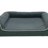 viscopet Premium Sofa Blok sungerli Alezli Fermuarlı Yıkanabilir Köpek Yatağı(S-siyahkareli-M)