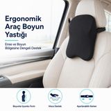 VISCORA Araç Boyun ve Ense Destek Yastığı – Visco Dolgulu, Ayarlanabilir Kemerli