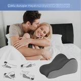 Viscora Hamileler ve Çiftler İçin Kalça ve Bel Destek Minderi, Oturma ve Yatma İçin Ergonomik Köpük Yastık Çok Amaçlı Ortopedik Destek Yastığı - 40 x 50 cm - Gri