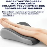 Viscora Ortopedik Bacak Yükseltici Destek Yastığı – Visco Minder, Ödem Azaltıcı ve Dolaşım Destekleyici – Ev ve Dinlenme İçin - 40 x 50 cm - Gri