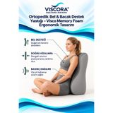 VISCORA Ortopedik Bel & Bacak Destek Yastığı – Visco Memory Foam Ergonomik Tasarım