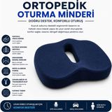 Viscora Ortopedik Oturma Minderi – Hafızalı Visco Köpük Kuyruk Sokumu Destek Yastığı, Uzun - Çok Renkli