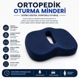 Viscora Ortopedik Oturma Minderi – Hafızalı Visco Köpük Kuyruk Sokumu Destek Yastığı, Uzun Süreli Oturuşlar İçin Ergonomik Ofis Ve Araç