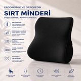 VISCORA Ortopedik Visco Bel ve Sırt Destek Minderi – Ofis Koltuğu, Araç ve Ev İçin Ergonomik Konfor