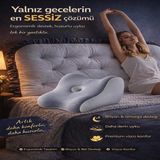 Viscora Yalnızlar Yastığı – Premium Ergonomik Yakınlık Visco Destek Yastığı, Çok Amaçlı Ortopedik Konfor Yastığı - 40 x 50 cm - Gri