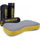 Viscotex 60 x 40 x 12 cm Boyun Destekli-Doğal Botanik Lif Kılıflı Ekstra %100 Pamuk Taşıma Çantalı Yastık - 60 x 40 cm - Sarı
